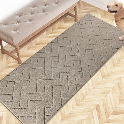 Image of FCSDETAIL Dirt Trapper Indoor Door Mat 60 x 150 cm, Machine Washable Entrance Rug, Dog Doormat, Non-slip Inside Floor Mat, Runner Rug for Kitchen, Hallway, Entryway