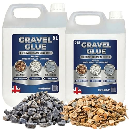 Image of Ultimate Gravel Binder Glue Easy To Use Rock, Stone & Mulch Adhesive Ready-To-Use Pea Gravel & Bark Stabiliser Ideal For Landscaping Patios, Paths & Borders (5 Litres)
