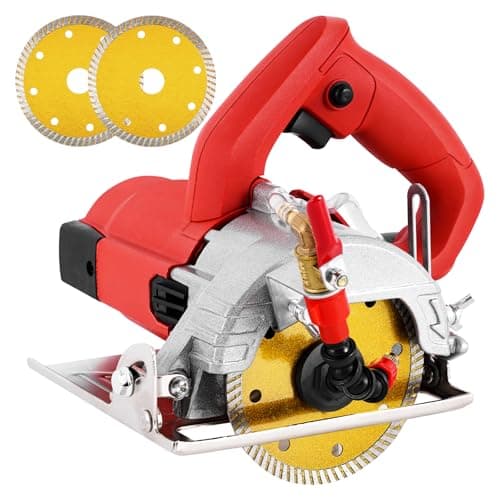 Image of MXBAOHENG 1200W Wet Tile Saw Electric Tile Cutter with 3 Stone Blades Removable Water Pipe and Tap for Ceramic Tiles