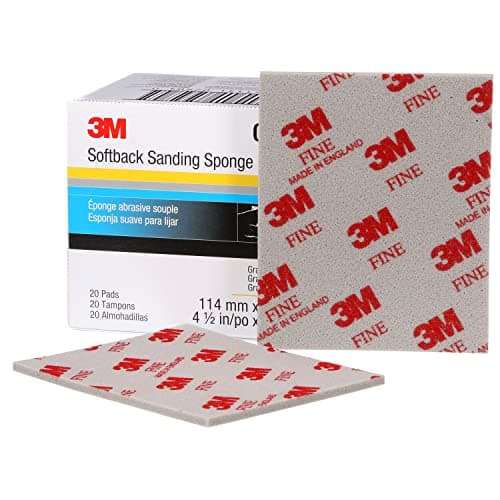 Image of 3M Softback Sanding Sponge, 02604, 4 1/2 in x 5 1/2 in (115mm x 140mm), Fine, 20 sponges per pack
