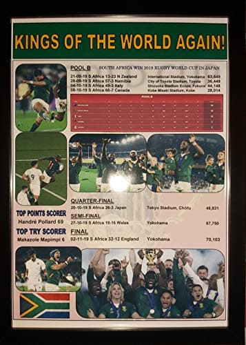 Image of Assorted South Africa 2019 Rugby World Cup winners - framed print