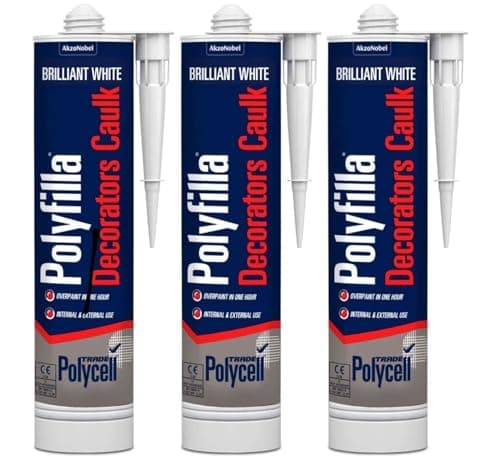 Image of 3 x Polyfilla Decorators Caulk - White 380ml Trade Cartridge