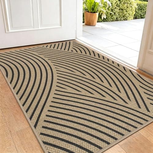 Image of Famibay Door Mat 50x80cm Non Slip Door Mats Indoor Low Profile Washable Indoor Door Mat Absorbent Dirt Trapper Doormat For Entrance Floor Inside