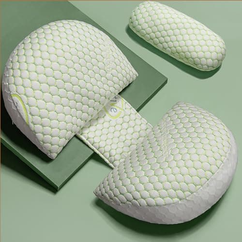 Image of Lighterday U Shaped Pregnancy Pillow for Sleeping,Adjustable Wedge Maternity Pillow,Detachable Maternity Pillow for Pregnant Women,Body Support Pillow for Back,HIPS,Legs (Green)