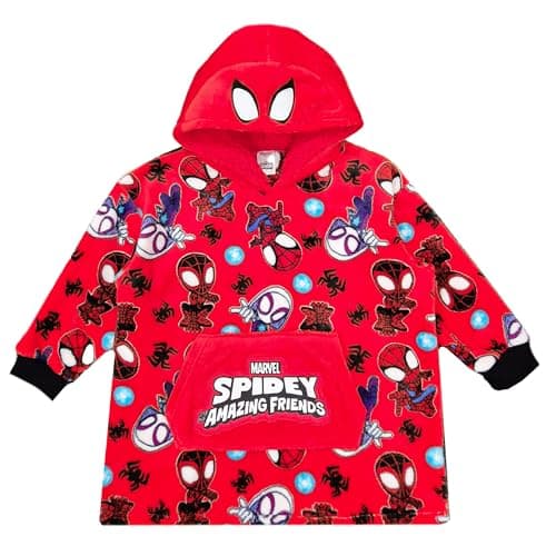 Image of Marvel Spidey Boys Hoodie Spiderman Hooded Fleece Sweatshirt (Spidey, 2-4 Years) Red