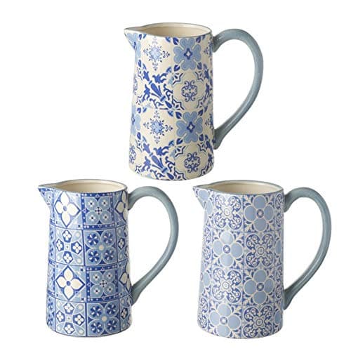 Image of Heaven Sends Blue and Cream Ceramic Display Jug/Vase - 19cm - ONE SUPPLIED