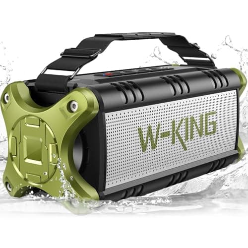 Image of W-KING Bluetooth Speaker 90W Max Portable Wireless Speaker Loud, Deep Bass, Boom Box, 40H Playtime, IPX6 Waterproof, True Stereo Pairing, Power Bank, EQ, NFC, AUX, TF – Outdoor Party & Home Speaker