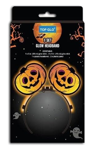 Image of DJP Pumpkin Glow Up Headband - Halloween Party, Spooky Halloween Parties & Trick Or Treat Accessory