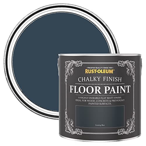 Image of Rust-Oleum Blue Scratch-Proof Floor Paint in Matt Finish - Evening Blue 2.5L