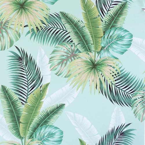 Image of Arthouse Miami Tropical Mint Green Wallpaper - Vibrant Tropical Leaves - Exotic Design - Lively Feel to The Room 921406