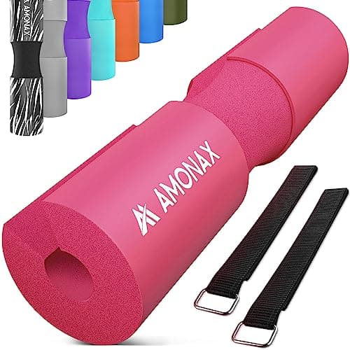 Image of AMONAX Barbell Squat Pad, Extra Thick Foam Padding for Neck & Shoulder Support, Strength Training Equipment Attachments Gym Fitness Workout Cover for Hip Thrusts, Weight Lifting Heavy Weight Squats