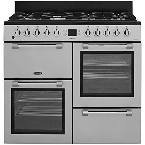 Image of Leisure CK100F232 Gas Cooker A Silver – Oven and Stoves (Stove, Silver, Fan, Front, Electronic, LED)