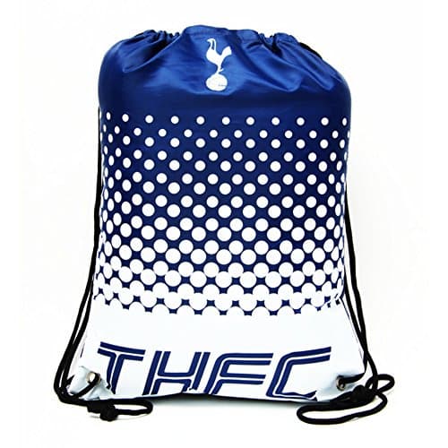 Image of Tottenham Hotspur FC Official Fade Football Crest Drawstring Sports/Gym Bag (One Size) (Navy/White)