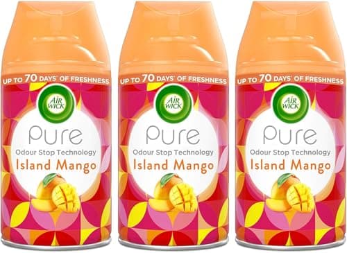Image of Air Wick Automatic Air Freshener Freshmatic Spray Refills, Island Mango, Pack 3 x 250ml