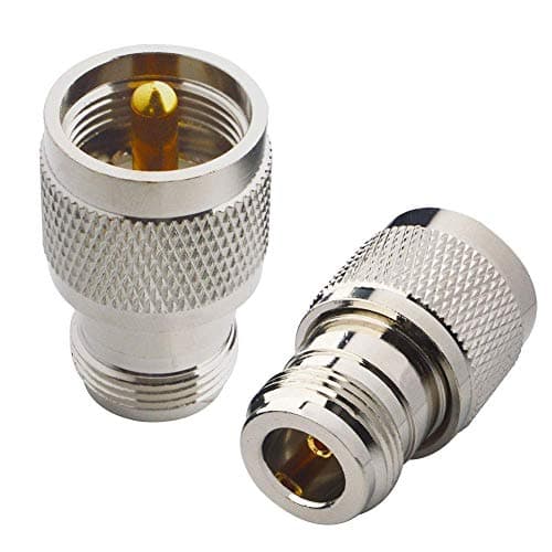 Image of Boobrie 2-Pack UHF PL259 Male to N-Type Female Jack Coax RF Adapter N Female to PL259 UHF Male Adapter for Ham Radio CB Radio Walkie Talkie Wi-Fi Antenna Broadcasting Radios Telecom LMR CCTV