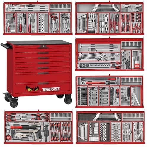 Image of Teng Tools 663 Piece PRO35 37 Inch Wide Red Roller Cabinet Tool Kit - TKW37R663T