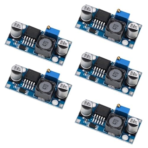 Image of Adjustable Buck Converter DC to DC Voltage Regulator, 5 Pack High Efficiency Power Supply Module Step Down Power Module 3.0V-40V Input to 1.5V-35V Output, 3A Max Current for DIY Electronic Projects