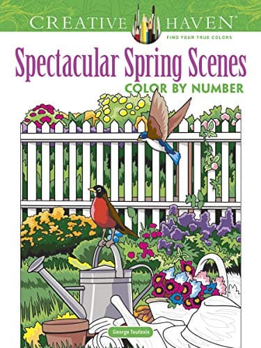 Image of Creative Haven Spectacular Spring Scenes Color by Number