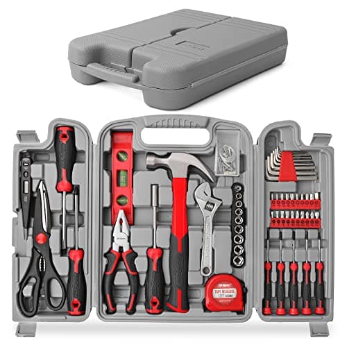 Image of Hi-Spec 54pc Home & Office DIY Tool Kit Set. Complete Household Tool Box with Essential Hand Tools Included for Basic Repairs, Maintenance & Home Improvement Projects
