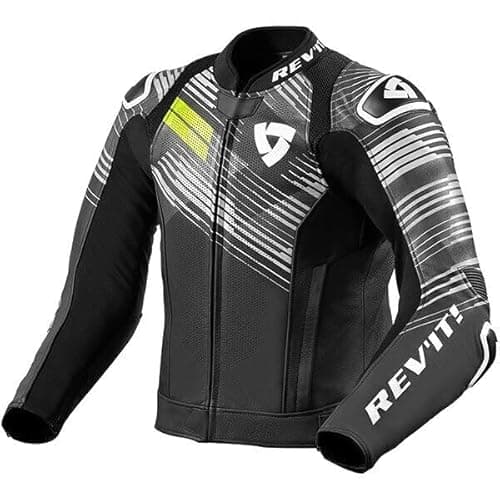 Image of REV'IT APEX BLACK-NEON YELLOW JACKET, MEN 50