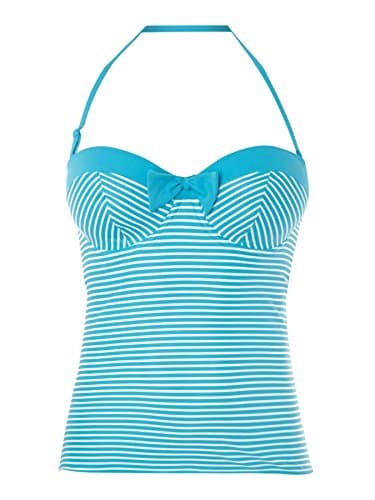 Image of Freya Swim Womens Tootsie Underwired Bandeau Tankini Top size 30E in Blue