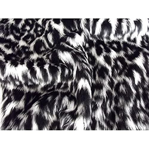 Image of Animal Fun Faux Fur Fabric Material - Snow Leopard, 1Mtr - 150cmx100cm