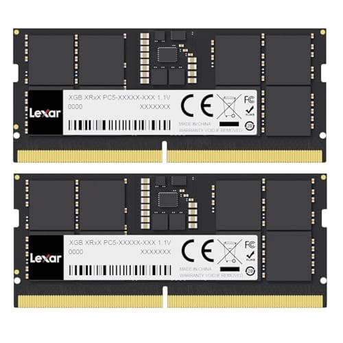 Image of Lexar SODIMM 16GB Kit (2x8GB) DDR5 RAM 5600 MHz, 262-Pin DDR5 SODIMM Laptop RAM, High-Performance Gaming DRAM SO-DIMM for Laptop Memory/All-in-one Intel NUC mini-PC, 1.1V, CL46-45-45-90