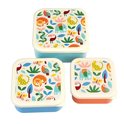 Image of Rex London Children's Reusable BPA Free Snack Boxes (Set of 3) - Wild Wonders