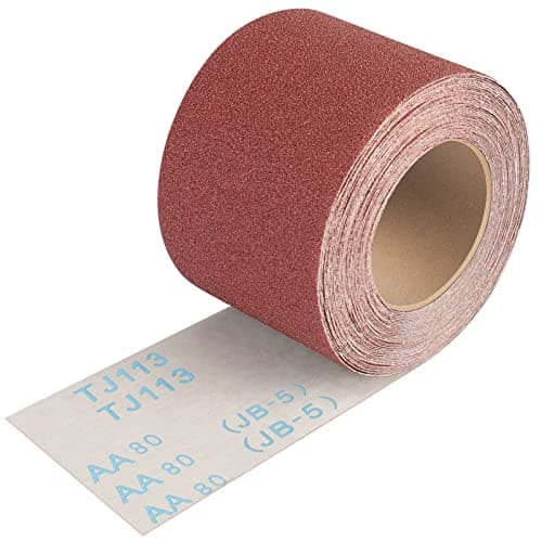Image of Shineboc Sandpaper Roll 80 Grit, 93mm x 10m Emery Cloth Sanding Rolls for Wood Metal Stainless Steel Hand Sanders