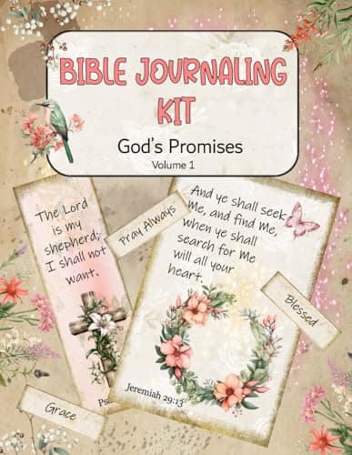 Image of Bible Journaling Kit: Scripture Cut Outs for Note Taking; Beginner Friendly; God's Promises #1