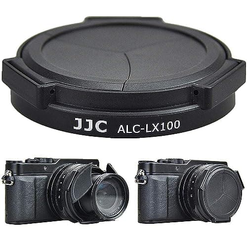 Image of JJC Auto Open and Close Lens Cap for Panasonic DC-LX100II DMC-LX100, Leica D-LUX (Typ 109) D-LUX 7 D-LUX 8 Camera Replaces Panasonic DMW-LFAC1 - Black