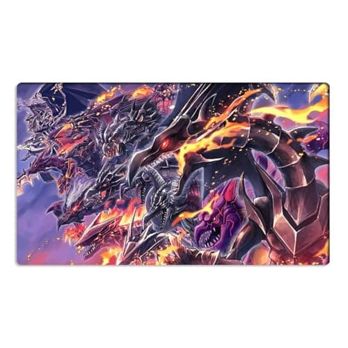 Image of Mlikemat New Playmat Red-Eyes Black Dragon TCG CCG Trading Card Game Mat No Zones + Free Bag (ZD014-624-K)