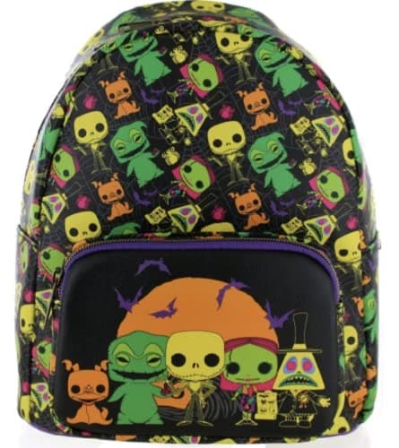 Image of Loungefly Unisex's Funko Pop Backpack: TNBC Neon Collectible Figure, Multicolor, Mini