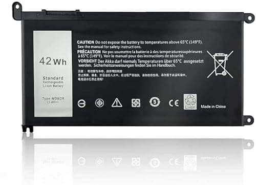 Image of 42WH WDX0R Battery for Dell Inspiron 15 5000 7000 Series 15 7579 7573 7560 7569 7570 5565 5567 5568 5570 5578 5579 7586 13 7368 7378 5368 5378 5379 17 5765 5767 5775 Latitude 3189 3580 P66F P58F P32E