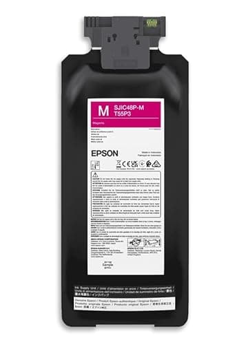 Image of Epson SJIC48P-M Magenta Ink Cartridge (Original) for Colorworks C8000 - Part Number CMK-C13T55P340