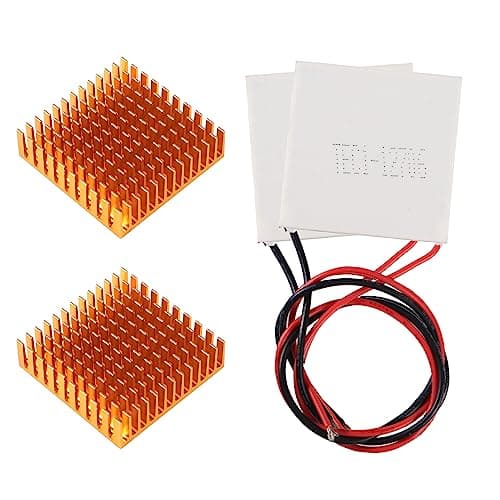 Image of ALAMSCN 2PCS TEC1-12706 Thermoelectric Cooler Cooling Peltier Plate Module 12V 6A 60W Thermoelectric Peltier Cooler + 2PCS Heatsink 40 x 40mm