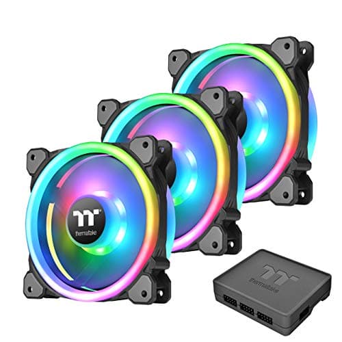 Image of Thermaltake Riing Trio 12 RGB Radiator Fan / 3 Pack With Controller/Low Noise - PWM Case Fan / 30 LED/NeonMaker Supported -Black