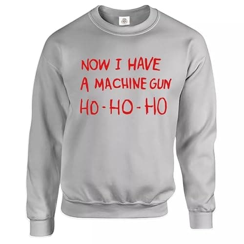 Image of Trend Gear Now I Have A Machine Ho Ho Ho Sweatshirt Jumper Men's Inspired By Die Hard(Sport Grey,XL)