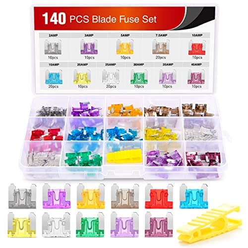 Image of Nilight - 50014R 140pcs Low Profile Mini Blade Fuse Assortment, 2A 3A 5A 7.5A 10A 15A 20A 25A 30A 35A 40A Mini Blade Fuses for Car Boat Truck SUV Automotive