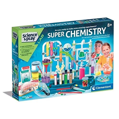 Image of Clementoni- Science & Play: Extra Chemistry Lab for Kids, STEM Educational Experiment Kit for Learning Chemistry and Scientific Principles, Fun Hands-On Experiments with Safe Materials (8+ Years)