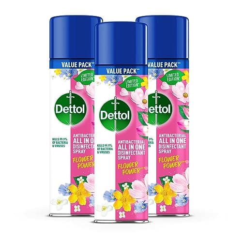 Image of Dettol Flower Power Antibacterial All in One Disinfectant Spray | Wild Lavender Fragrance | Limited Edition | 500ml (Pack of 3)