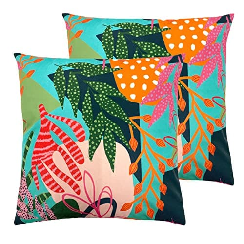 Image of furn. Coralina Outdoor Cushions (Twin Pack), Multi, 43 x 43cm