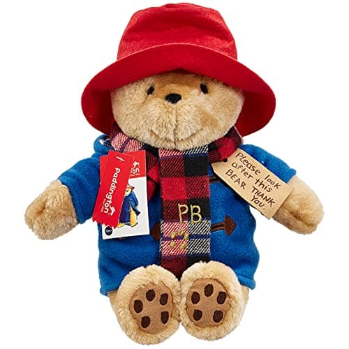 Image of Rainbow Designs Commemorative Paddington Bear Teddy with Scarf - Inspired by Peggy Fortnum's Illustrations - Premium Quality, Large Cuddly Paddington Toy