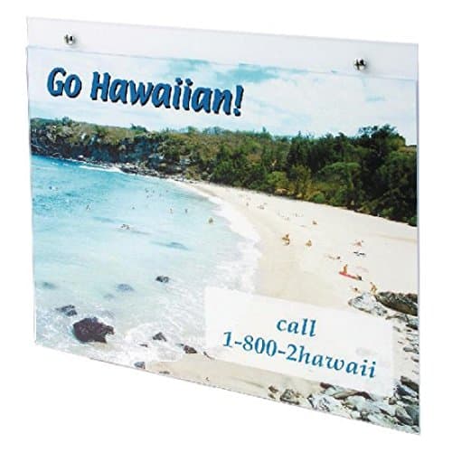 Image of Deflecto A3 Wall Sign Holder - Stylish Document Display - Wall Mounted Poster & Advertising Board - Versatile A3 Portrait Display Stand for Messages