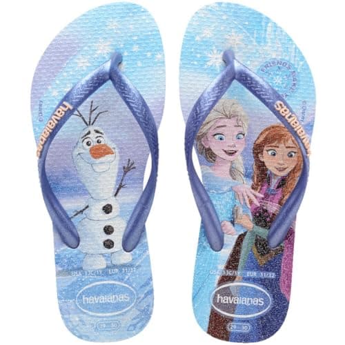 Image of Havaianas Kids Slim Princess Girls FlipFlop Purple Fantasy 9/9.5 UK Child