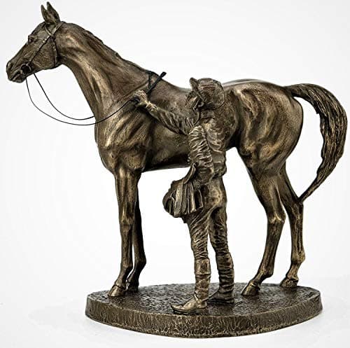 Image of Fusions Unsaddling the First created & shipped from the studios of David Geenty Cold Cast Bronze Sculpture H17cm