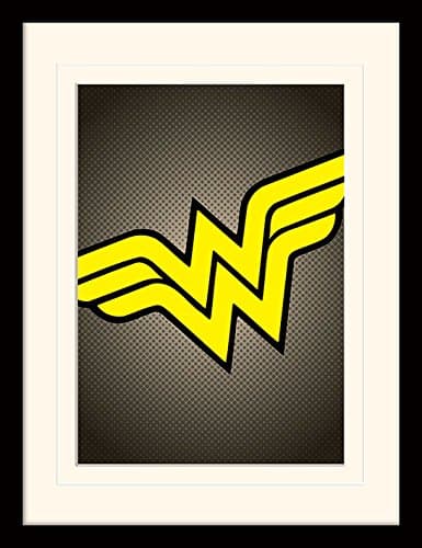 Image of DC Comics "Wonder Woman Symbol" Mounted And Framed Print, 30 x 40 cm