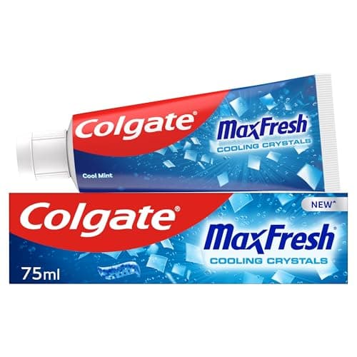Image of Colgate Max Fresh Cooling Crystals Toothpaste 75ml, Freshness Powered by UltraFreeze, 10x Longer-Lasting, Instant Burst of Freshness, Refreshing Cool-Mint Flavour