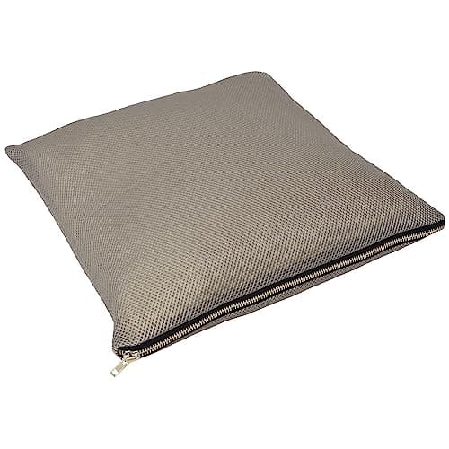 Image of Paoletti Dallas Zip Polyester Filled Cushion, Grey, 45 x 45cm