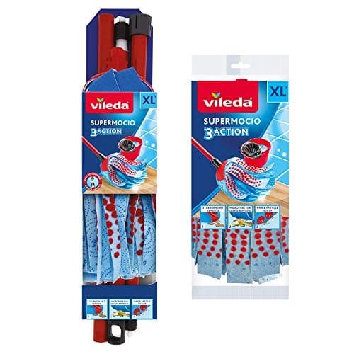 Image of Vileda Supermocio Compact Mop 3 Action XL with extra refill pack